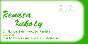 renata kukoly business card